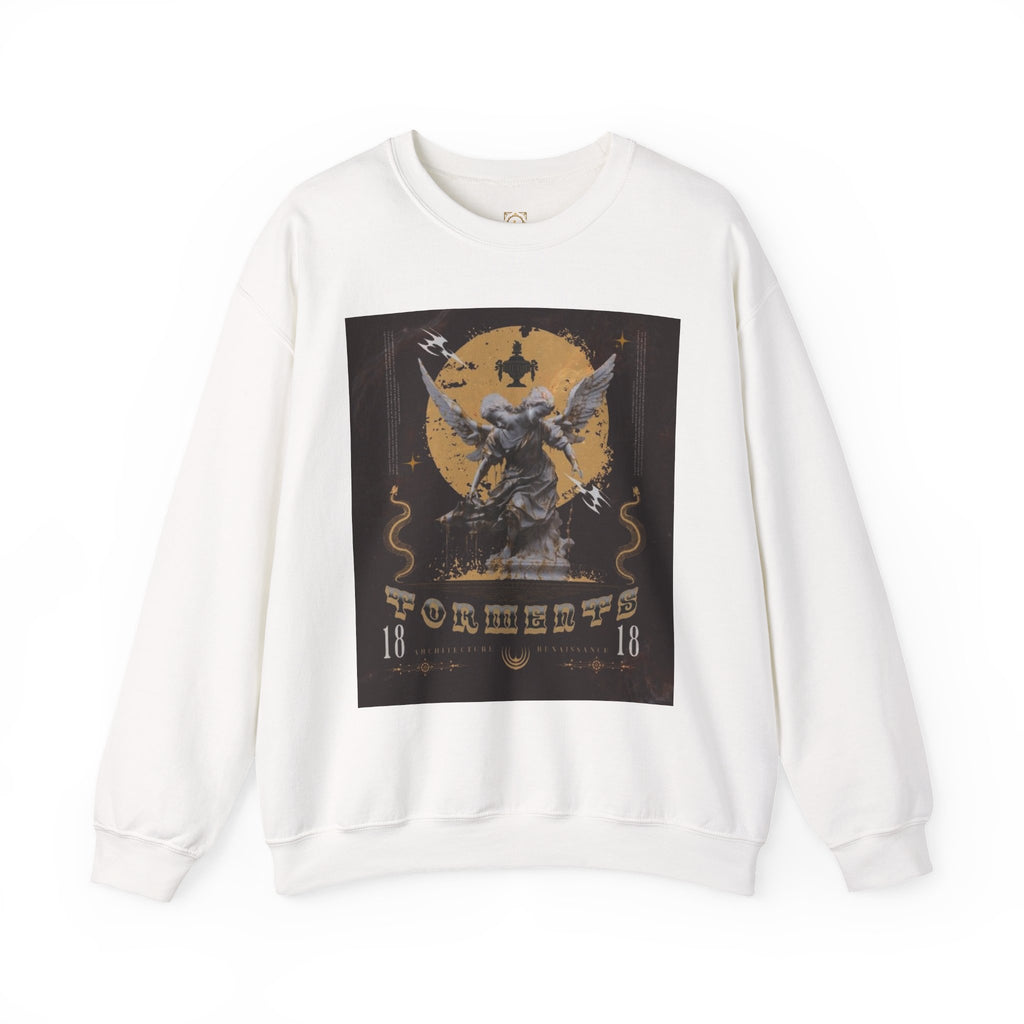 Crewneck Sweatshirt — Vintage Angel Graphic "Forgiven" Streetwear