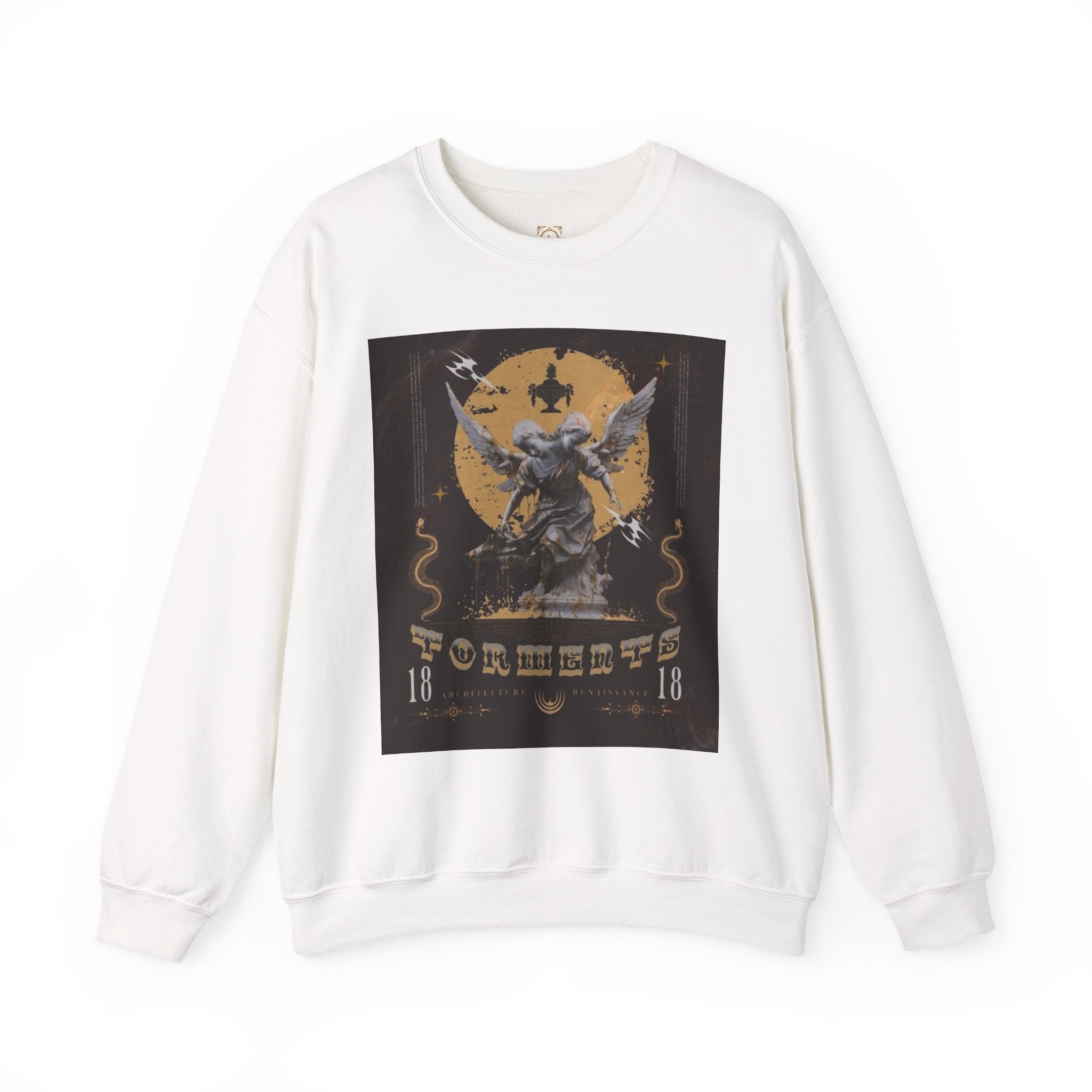 Crewneck Sweatshirt — Vintage Angel Graphic "Forgiven" Streetwear