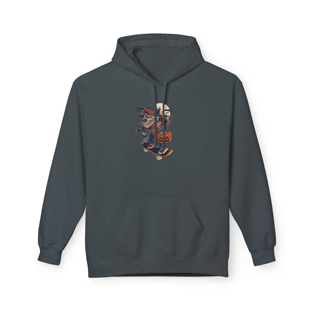 Skull Collage Hoodie — Grunge Floral Skull Graphic Pullover