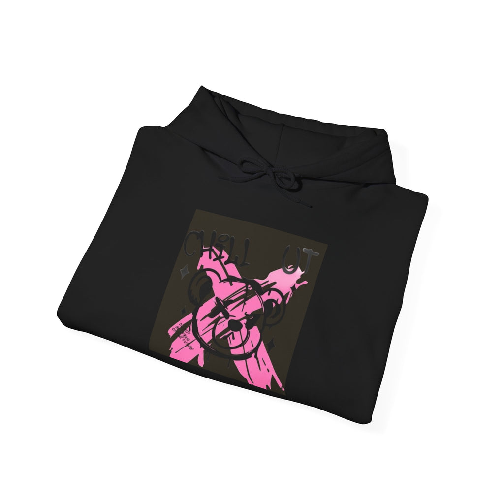 Crossed Guns Hoodie – Pink Retro Graphic Hooded Sweatshirt