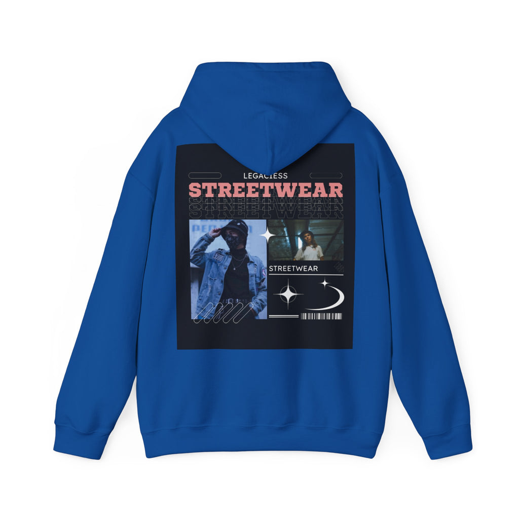 Streetwear Collage Hoodie — Retro Urban Graphic Sweatshirt