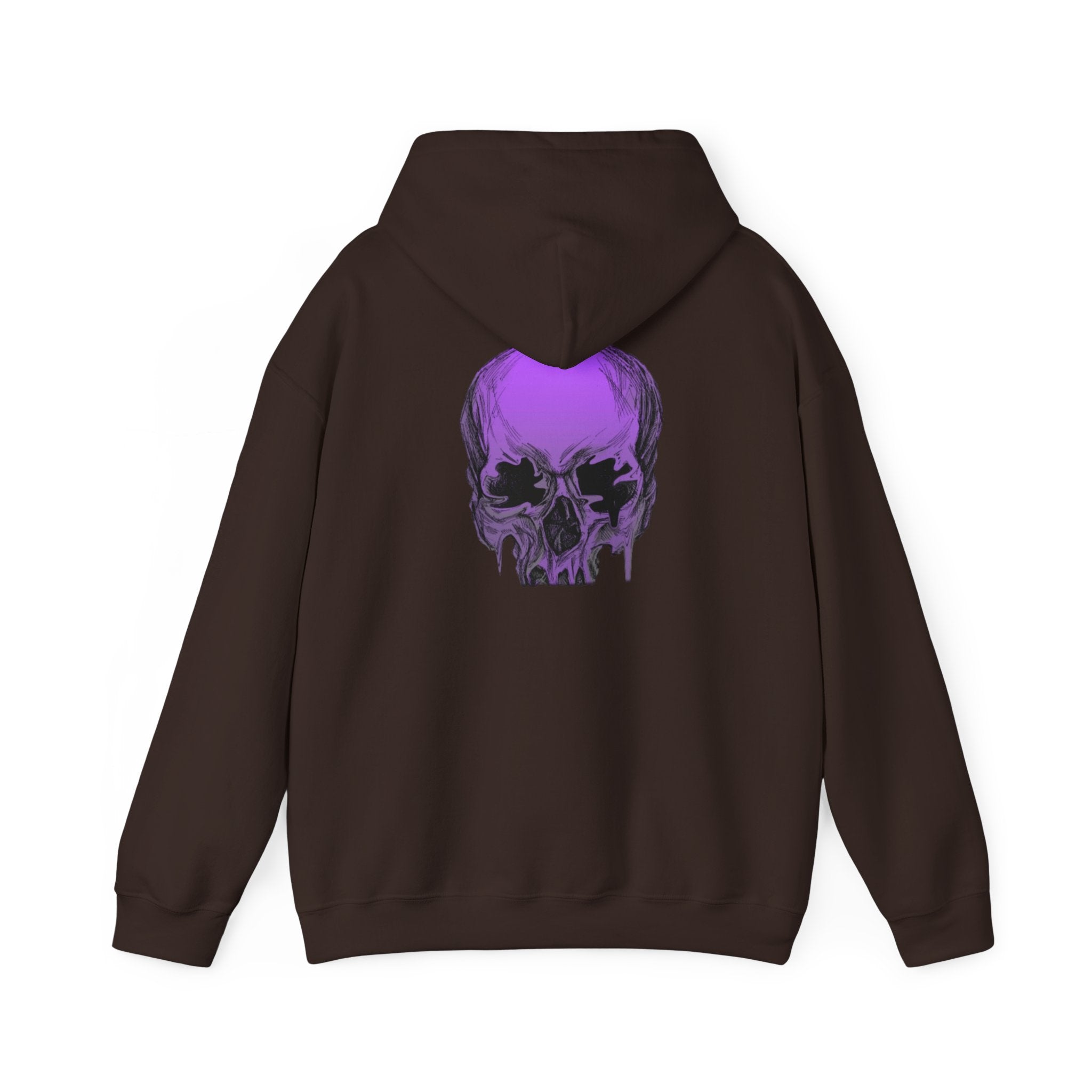 Purple Drip Skull Hoodie — Gothic Streetwear Pullover