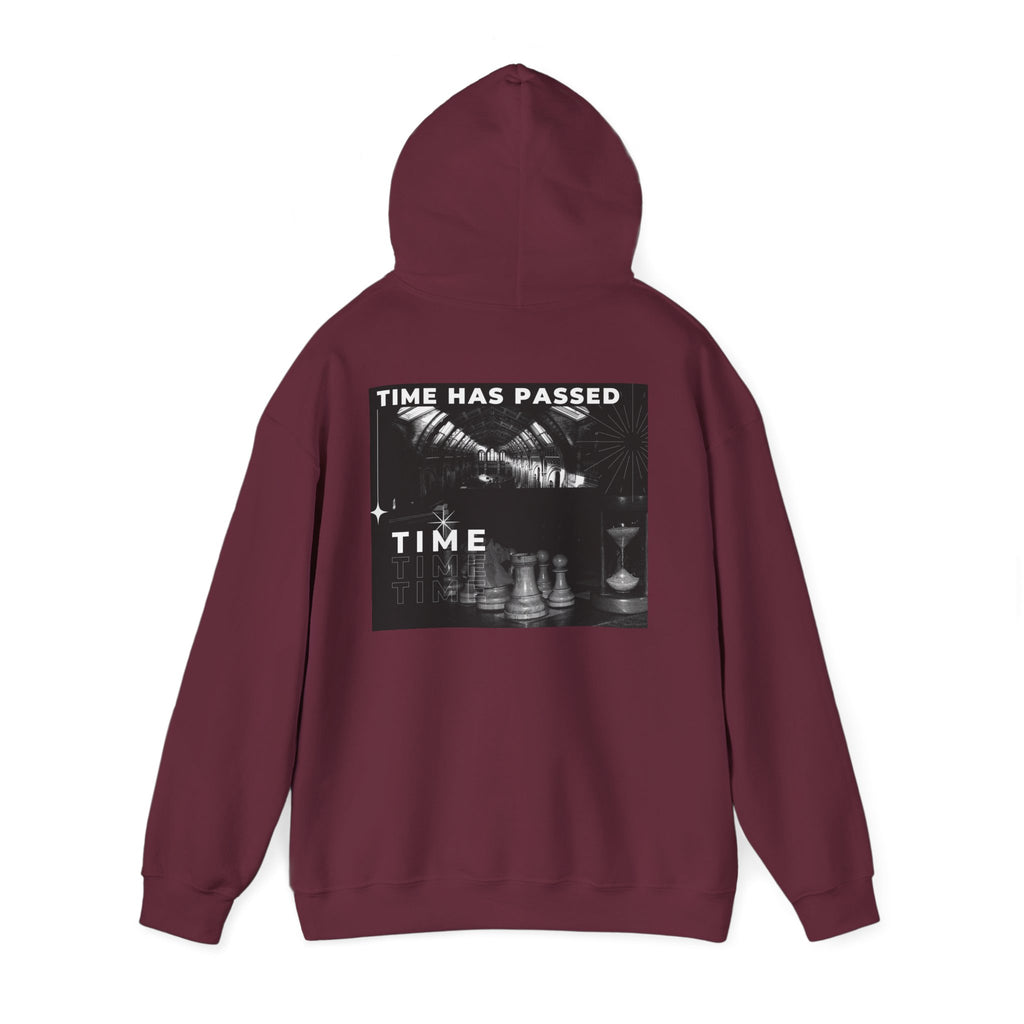 Time Has Passed Hoodie — Vintage Chess Graphic Hooded Sweatshirt