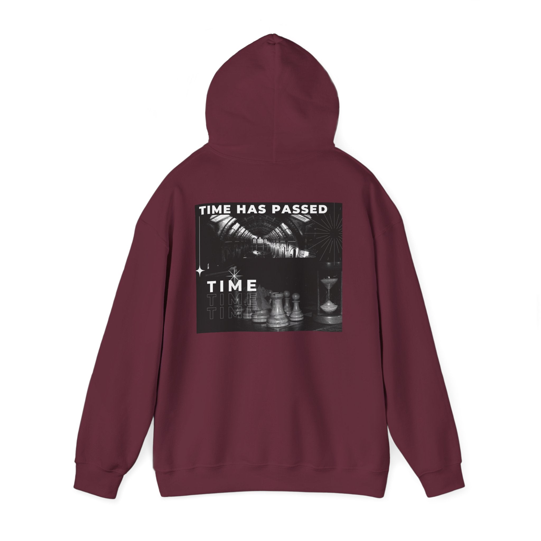 Time Has Passed Hoodie — Vintage Chess Graphic Hooded Sweatshirt
