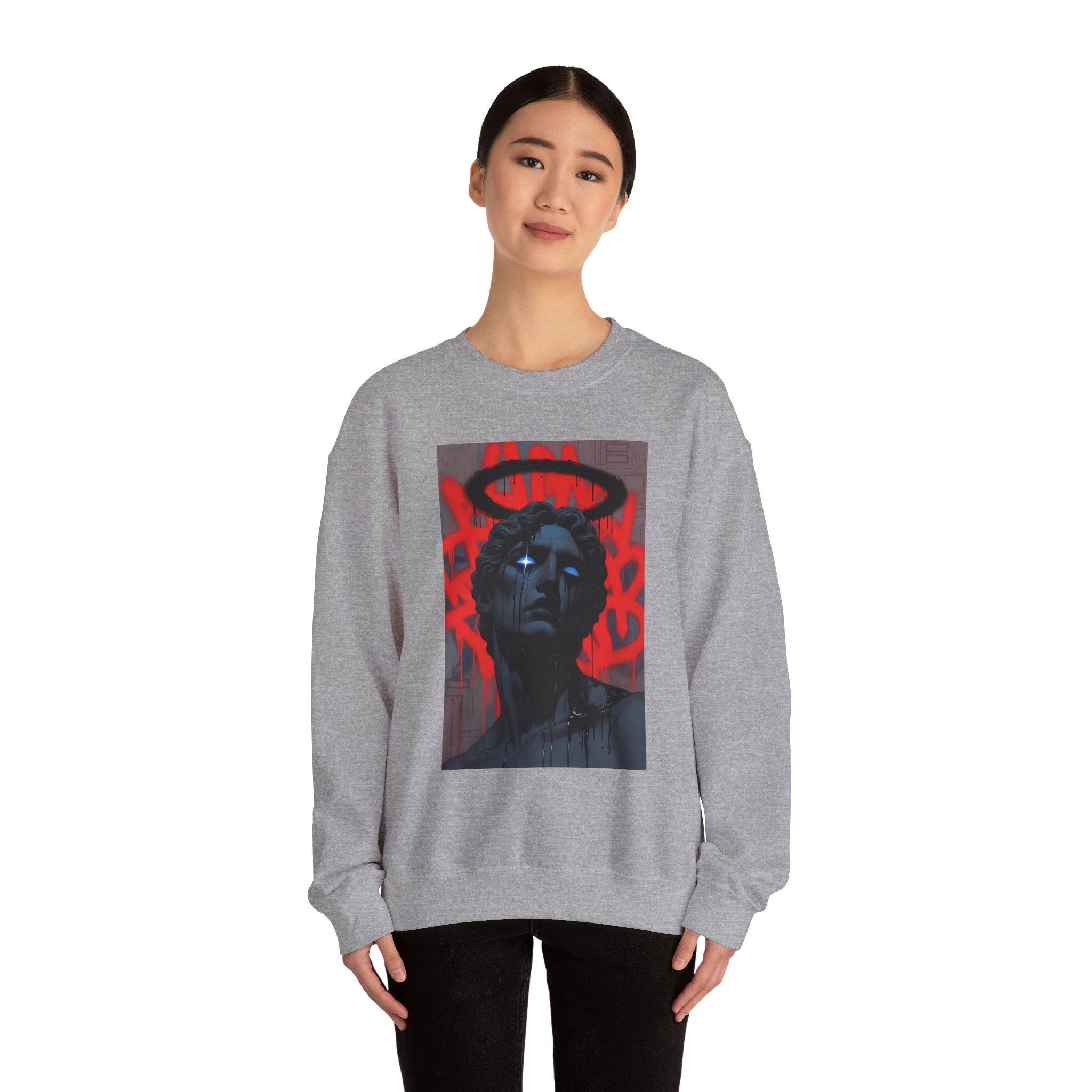 Street Art Statue Crewneck Sweatshirt