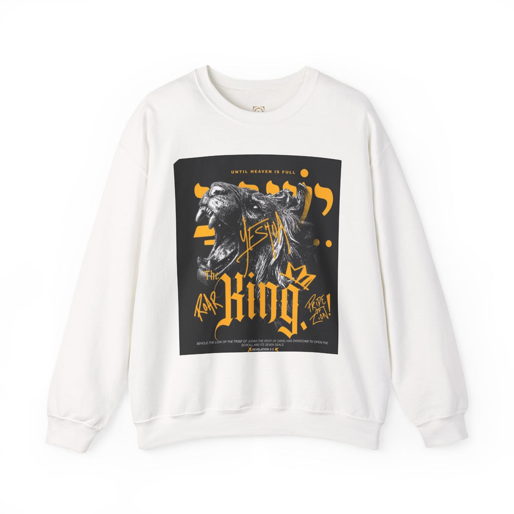 King Lion Crewneck Sweatshirt — 'King' Graphic Pullover for Bold Streetwear
