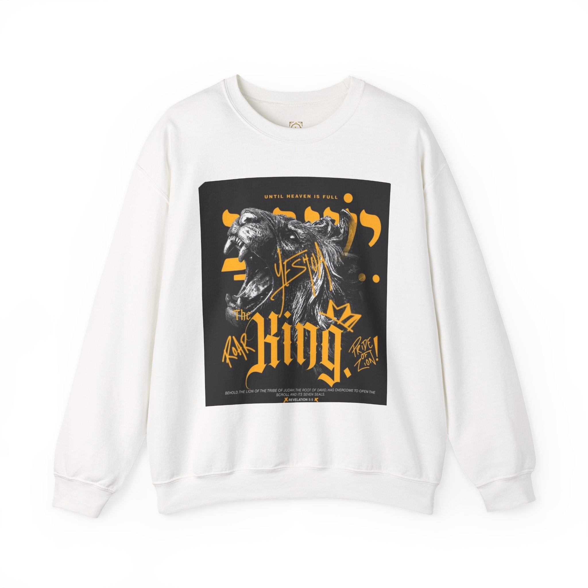 King Lion Crewneck Sweatshirt — 'King' Graphic Pullover for Bold Streetwear