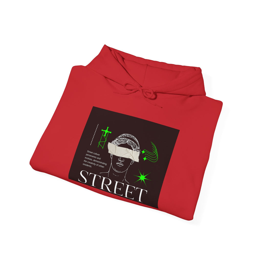 Street Culture Hoodie — Neon Green Graphic Urban Skull Sweatshirt