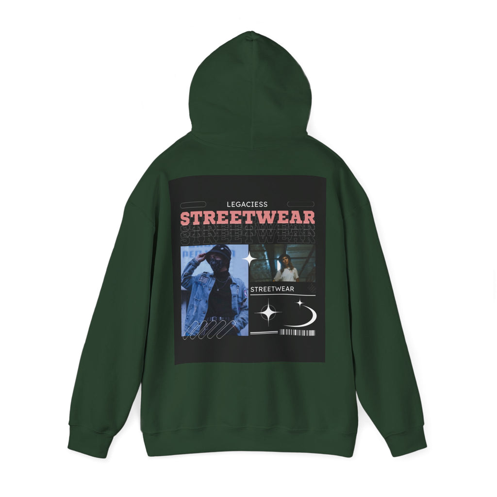 Streetwear Collage Hoodie — Retro Urban Graphic Sweatshirt