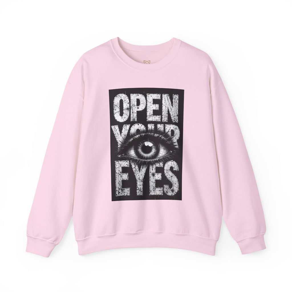 Open Your Eyes Crewneck Sweatshirt — Graphic Eye Design