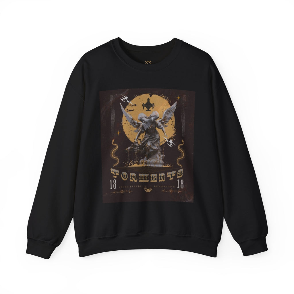 Crewneck Sweatshirt — Vintage Angel Graphic "Forgiven" Streetwear