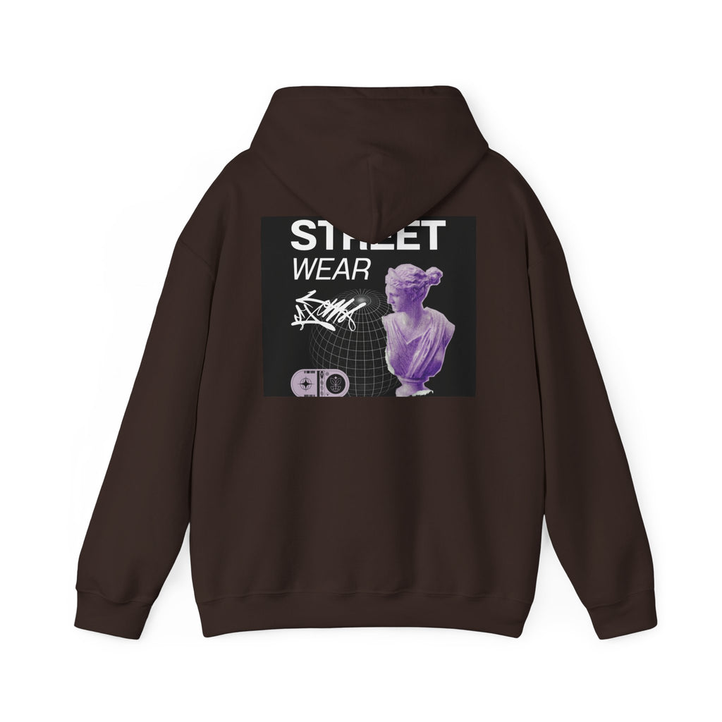 Streetwear Hoodie — 'STREET WEAR' Vaporwave Statue Graphic Pullover
