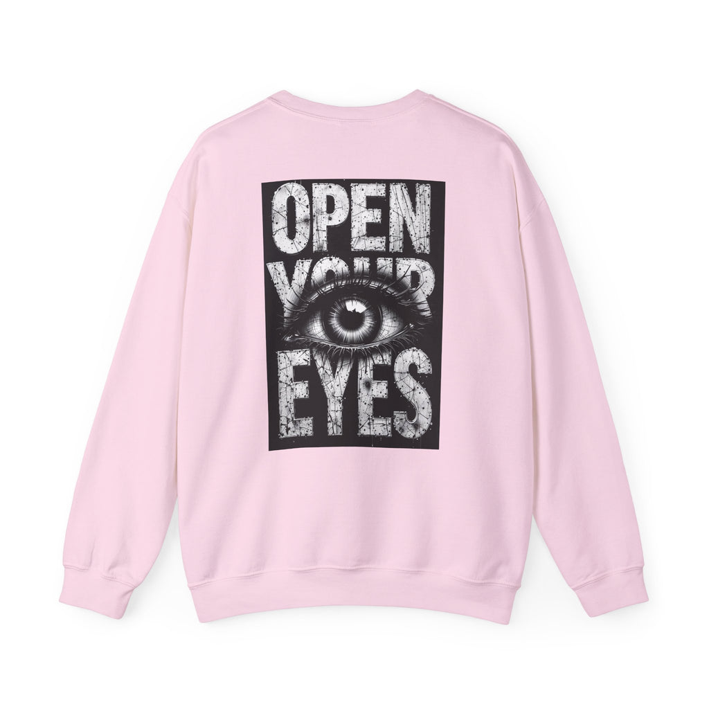 Open Your Eyes Crewneck Sweatshirt — Graphic Eye Design