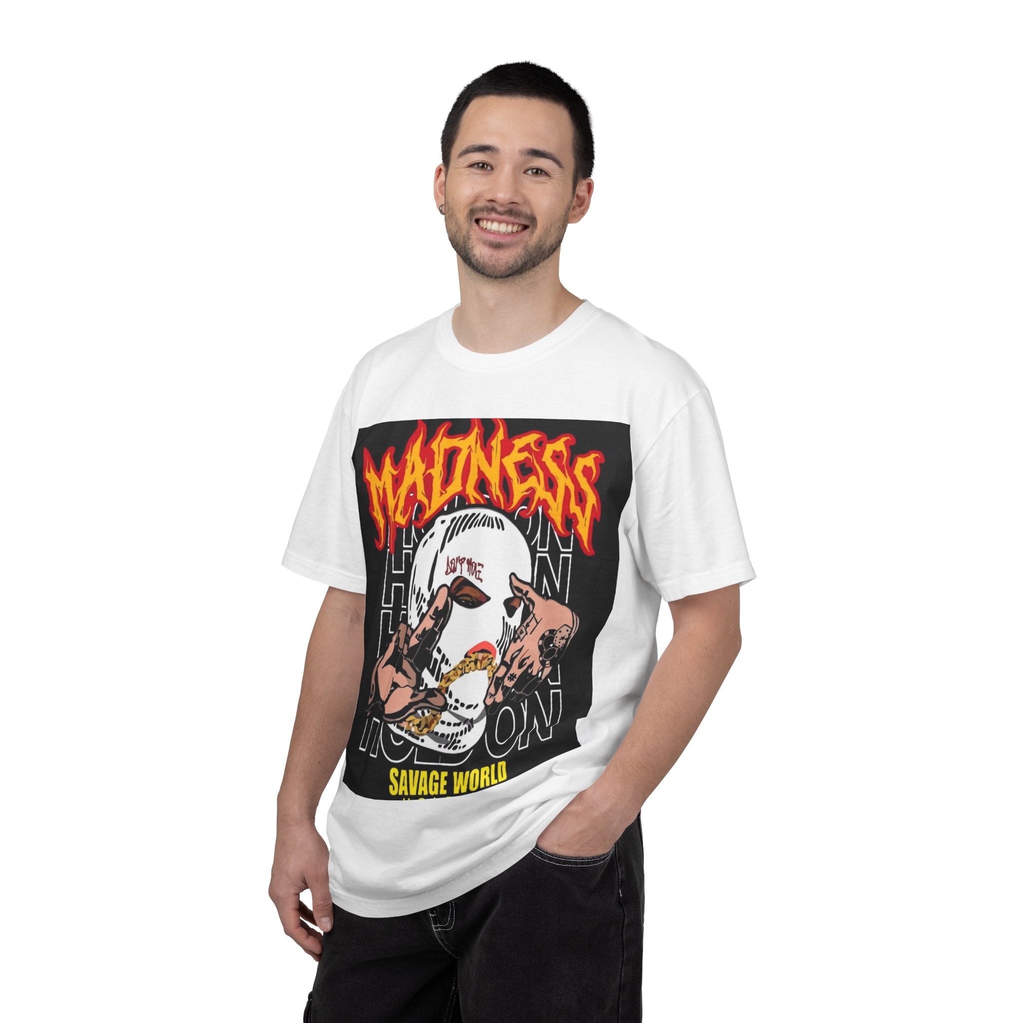 Madness Skull Graphic T-Shirt — Savage World Streetwear Tee
