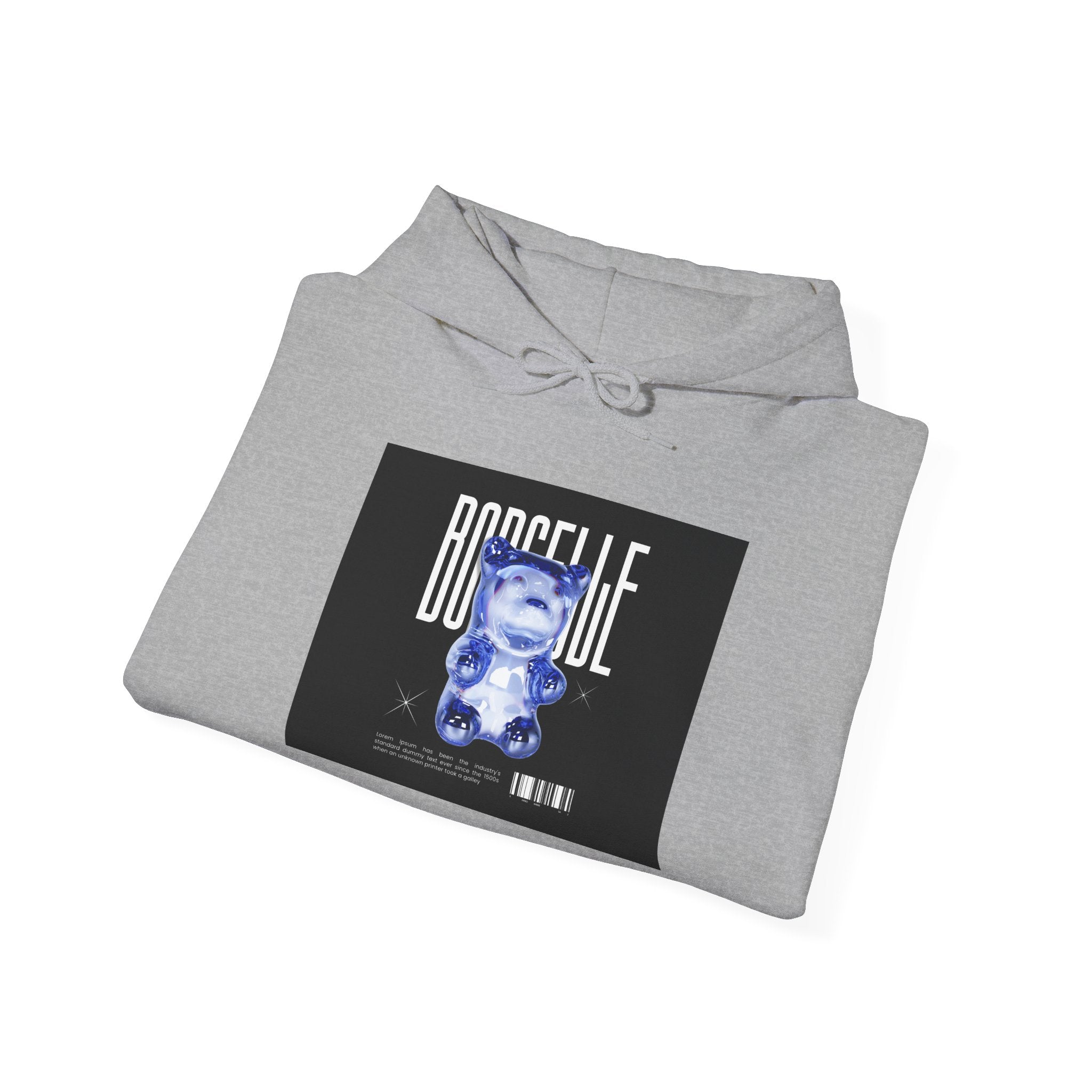 Boglebear Graphic Hoodie — Retro Blue Bear Design