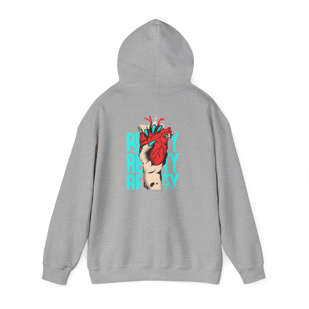 Heart in Hand Hoodie — 'Ready' Graphic Pullover