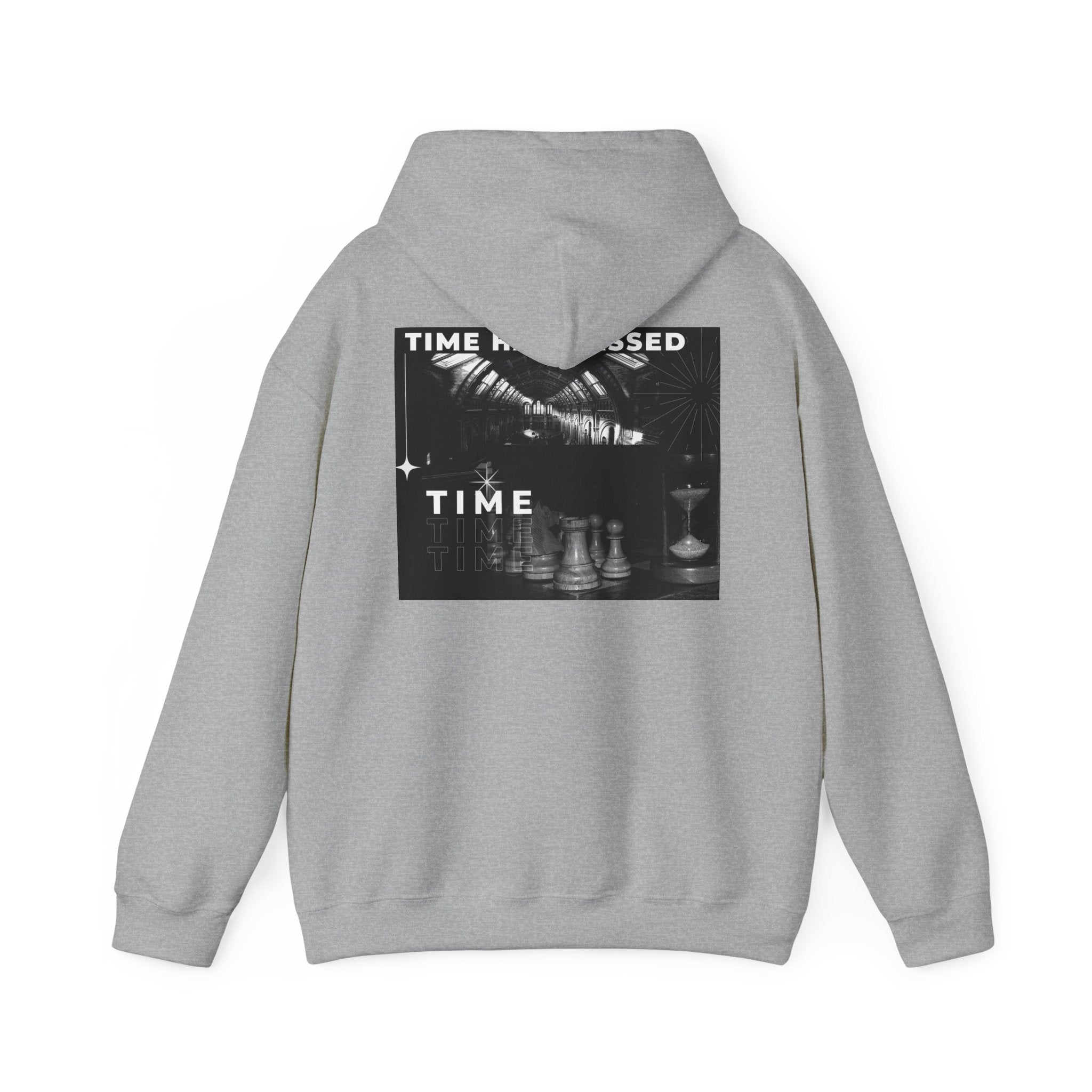 Time Has Passed Hoodie — Vintage Chess Graphic Hooded Sweatshirt