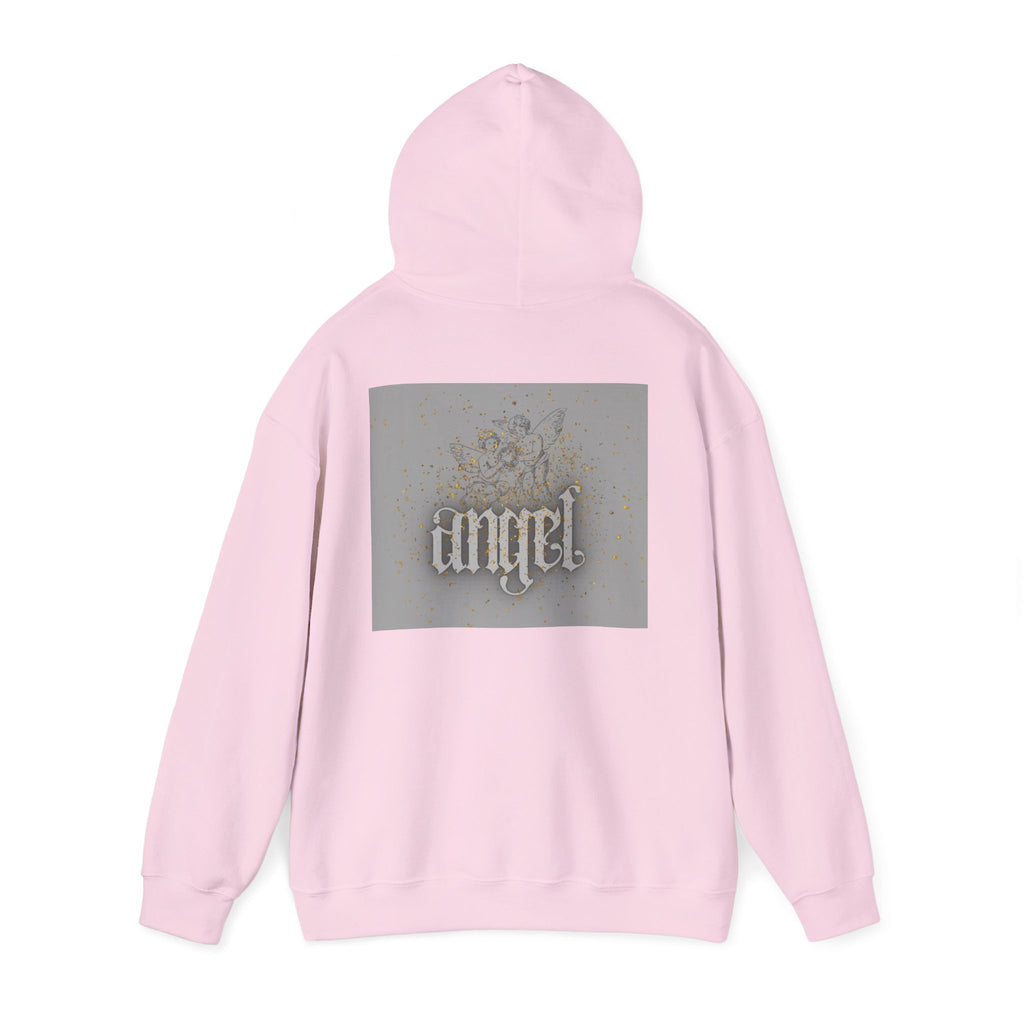 Angel Gothic Hoodie — White Graphic Hooded Sweatshirt