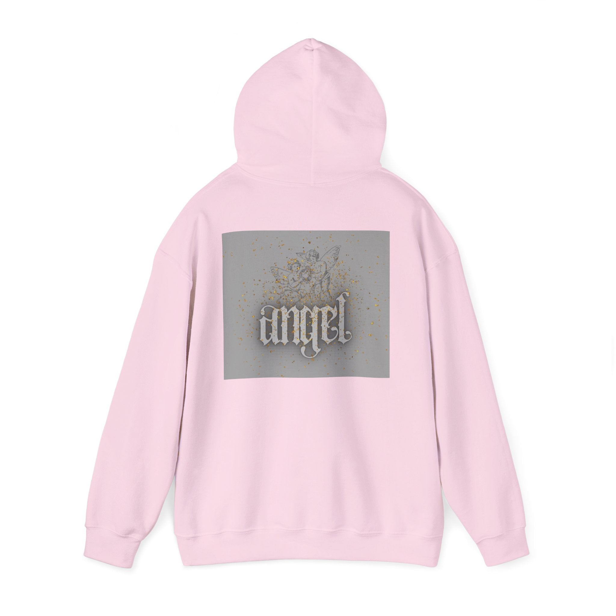 Angel Gothic Hoodie — White Graphic Hooded Sweatshirt