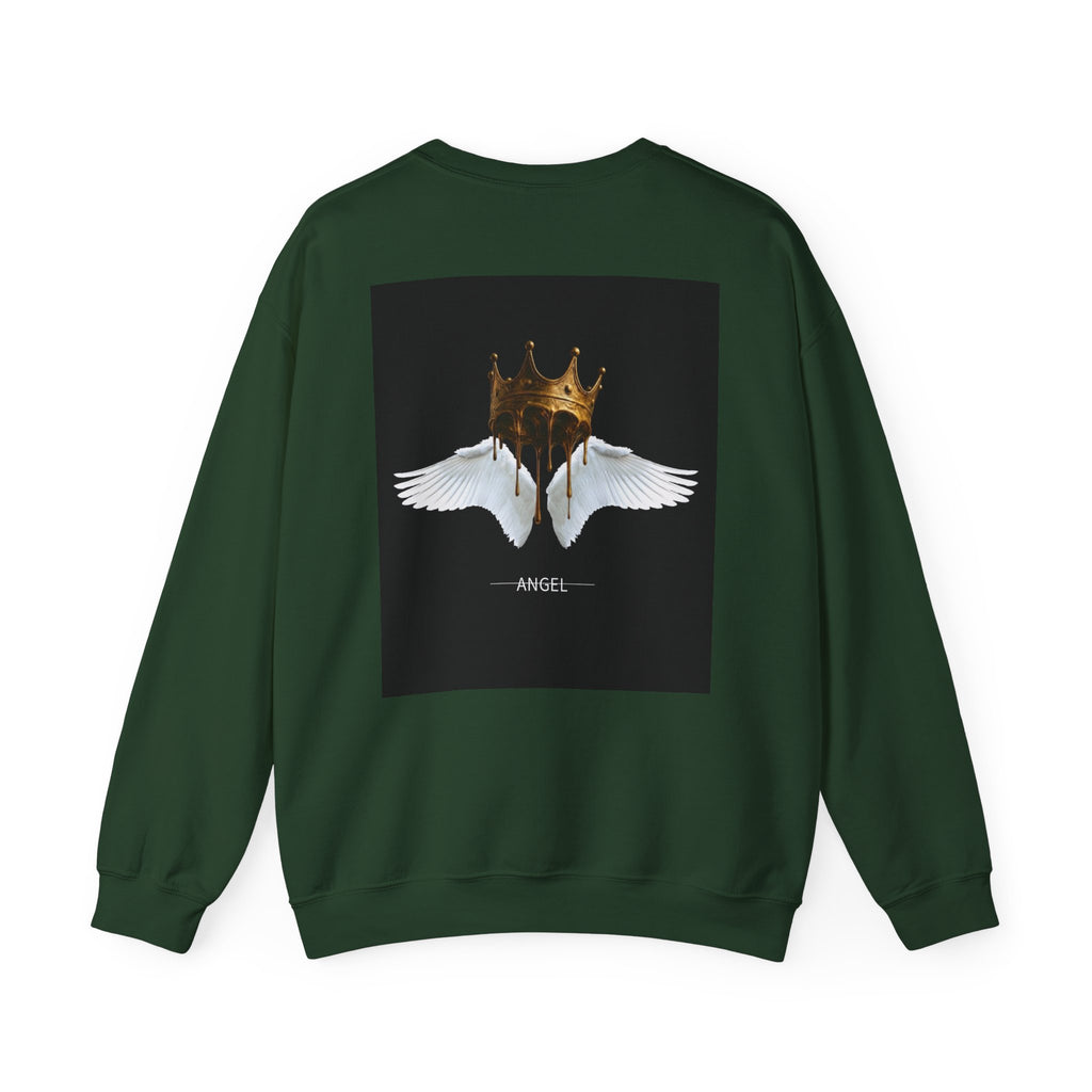Angel Wings & Dripping Crown Crewneck Sweatshirt