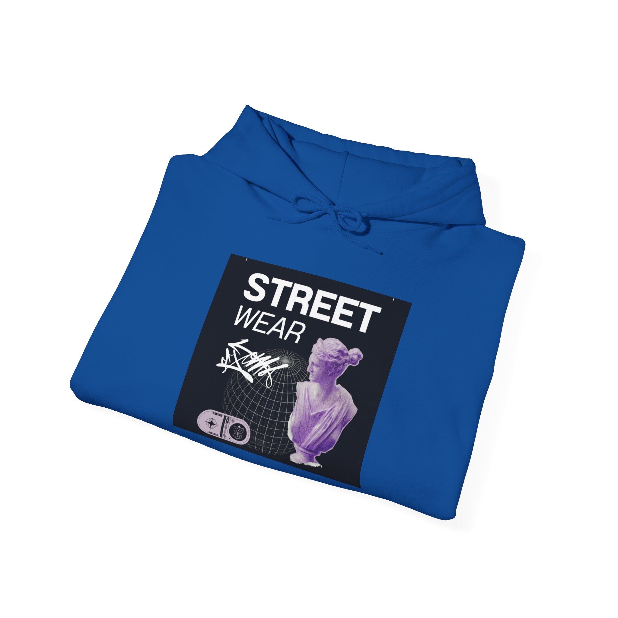 Streetwear Hoodie — 'STREET WEAR' Vaporwave Statue Graphic Pullover