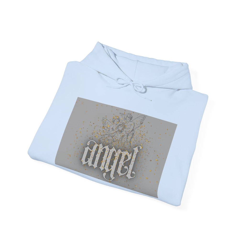 Angel Gothic Hoodie — White Graphic Hooded Sweatshirt