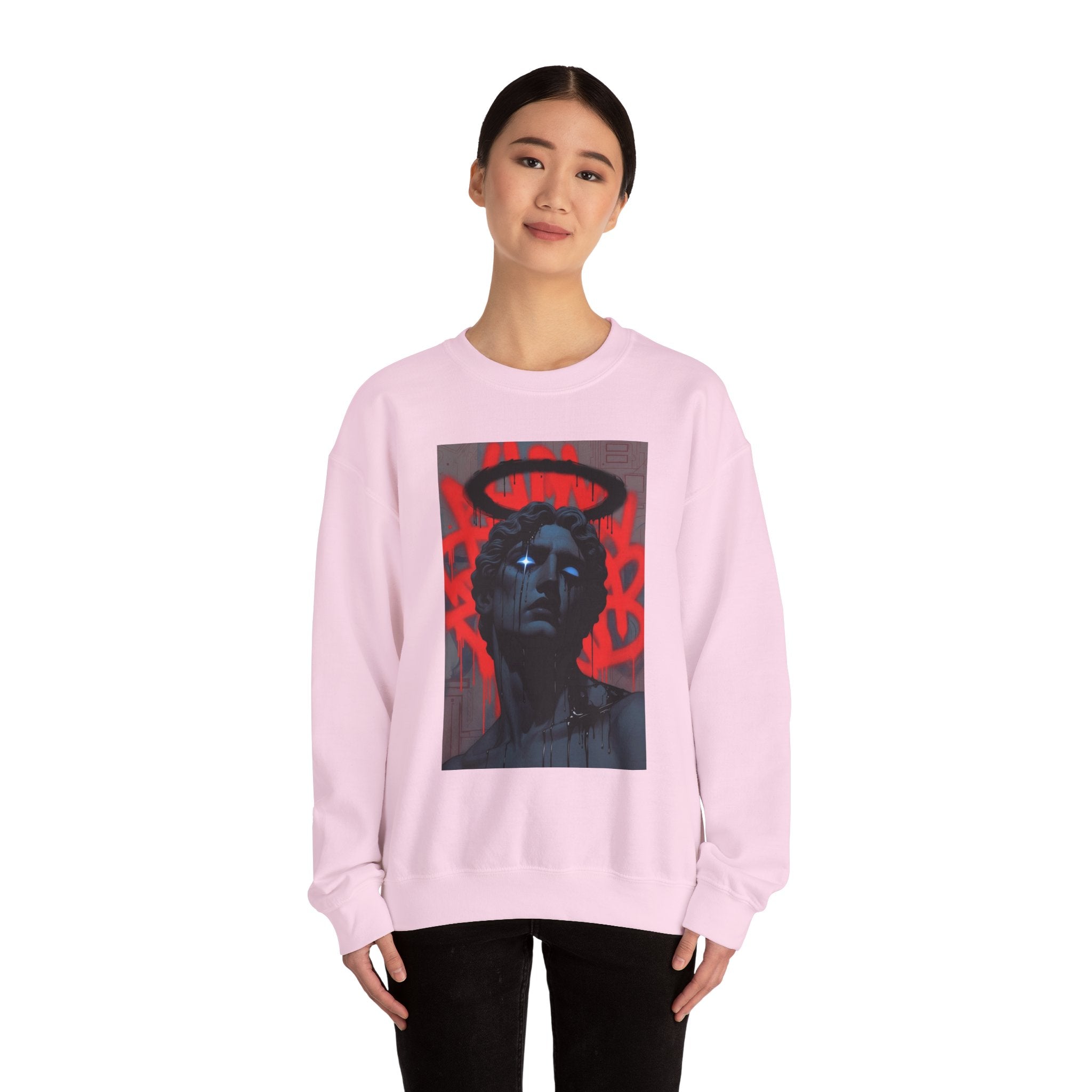 Street Art Statue Crewneck Sweatshirt