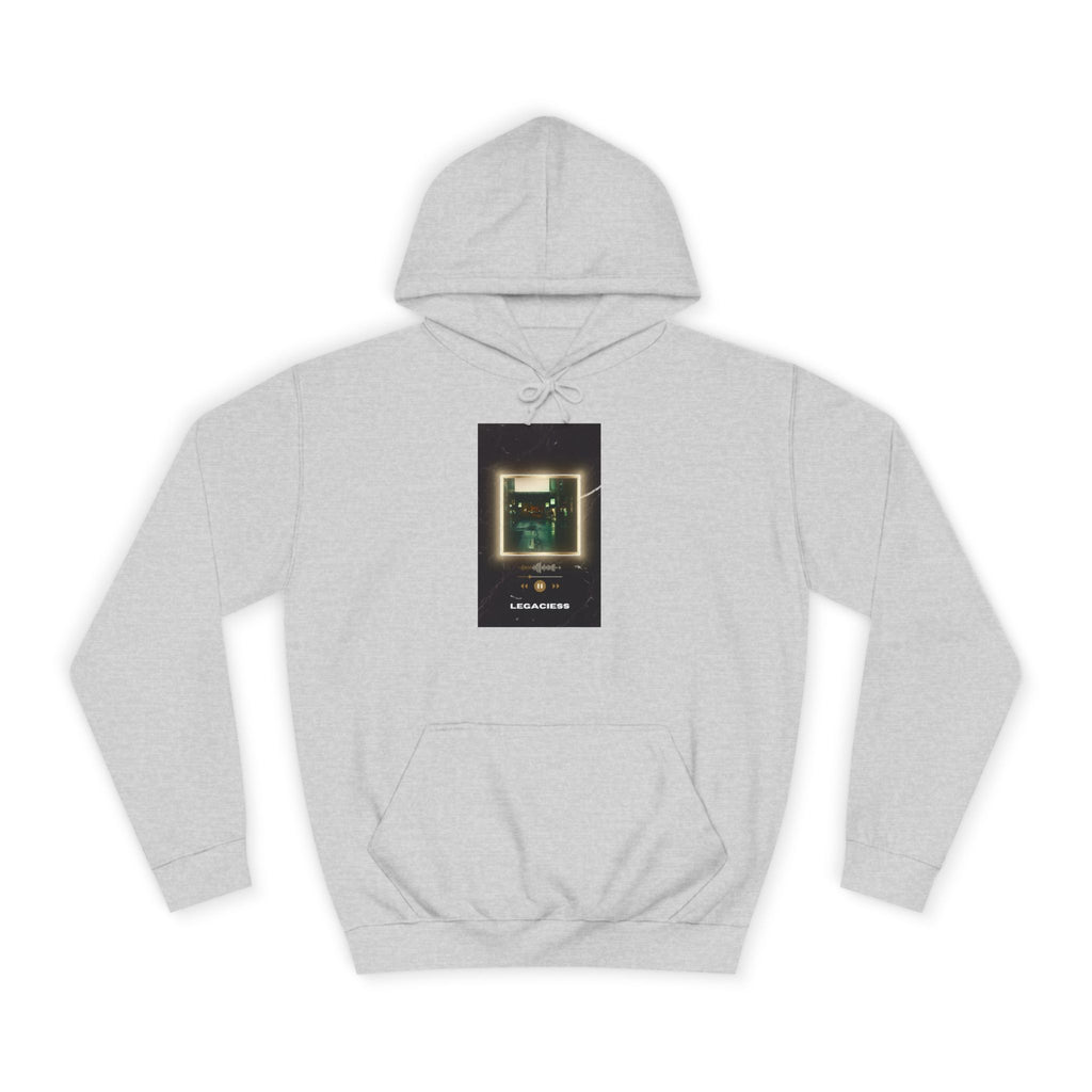 College Hoodie — Retro Neon Square Album Art Design
