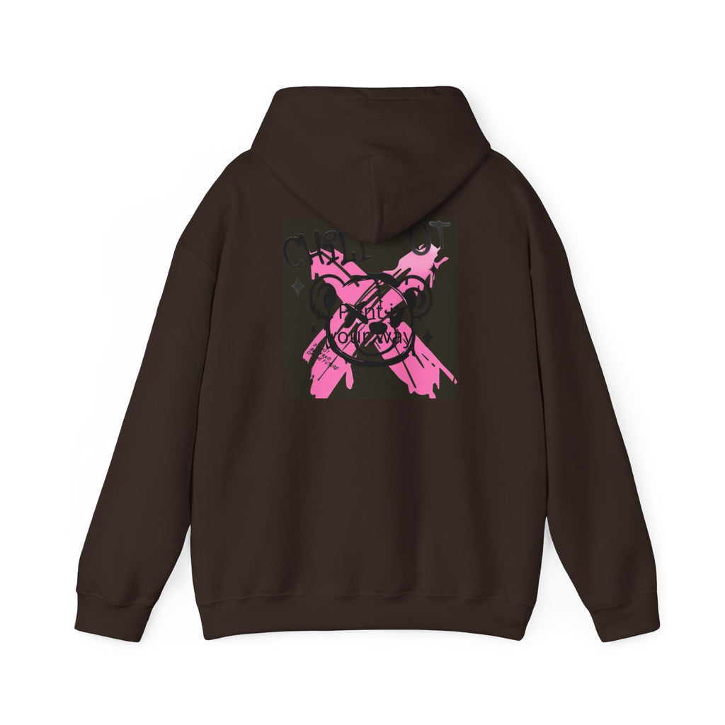 Crossed Guns Hoodie – Pink Retro Graphic Hooded Sweatshirt