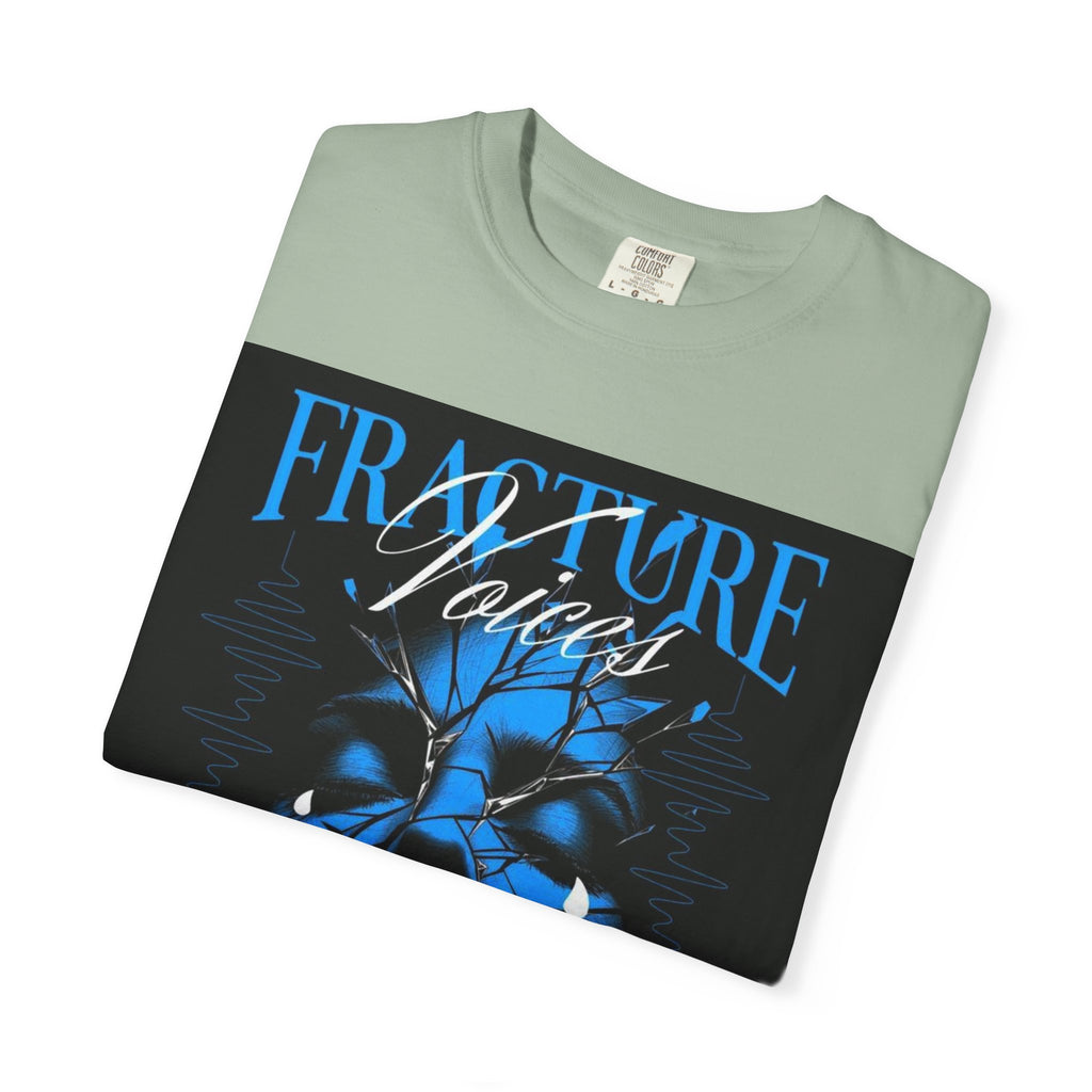 Graphic T-Shirt — "Fracture Voices" Blue Face Design (Back "Legaciess" Logo)