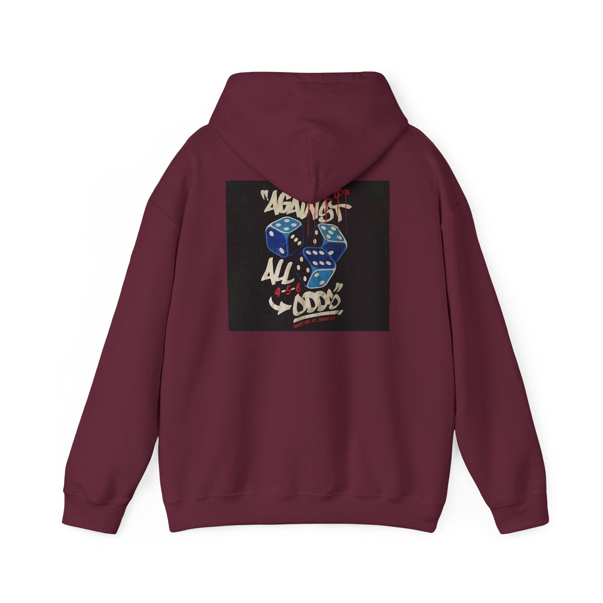 Against All Odds Hoodie — Vintage Dice Graphic Pullover