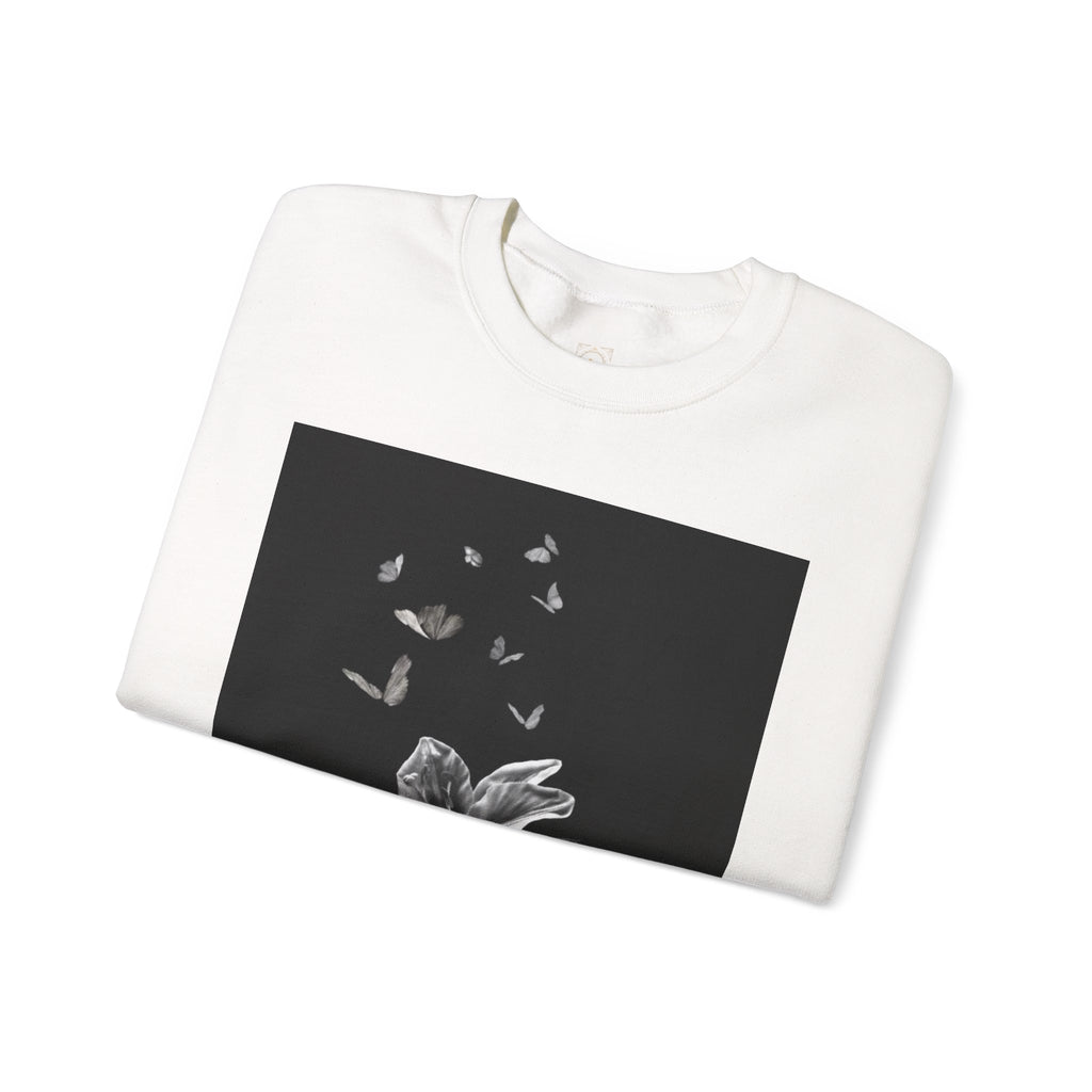 Floral Butterfly Crewneck Sweatshirt