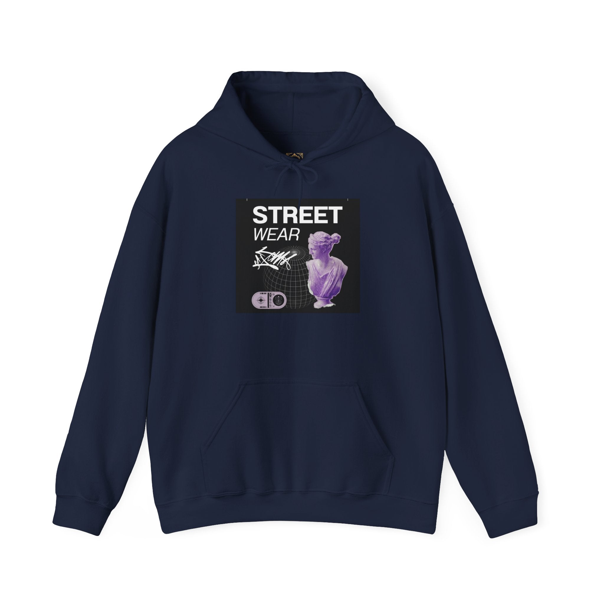 Streetwear Hoodie — 'STREET WEAR' Vaporwave Statue Graphic Pullover