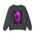 Crewneck Sweatshirt — Purple Lightning Anatomical Heart Graphic