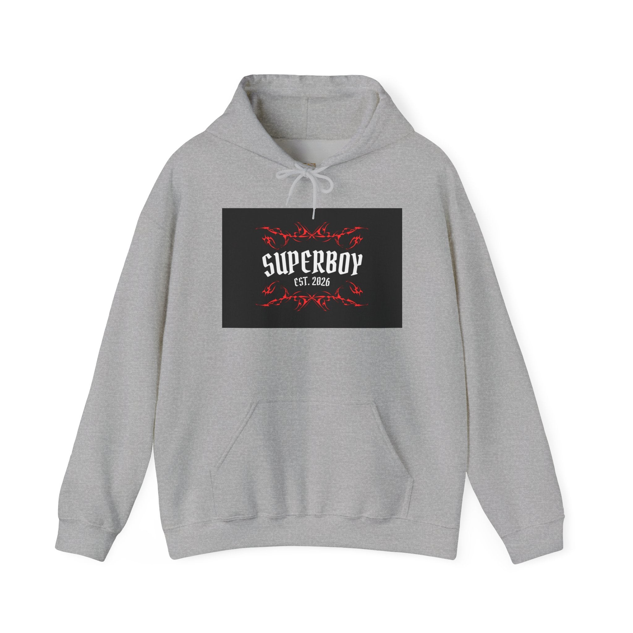 Superboy Hoodie — Vintage Crest 'Superboy Est. 2026' Graphic Pullover