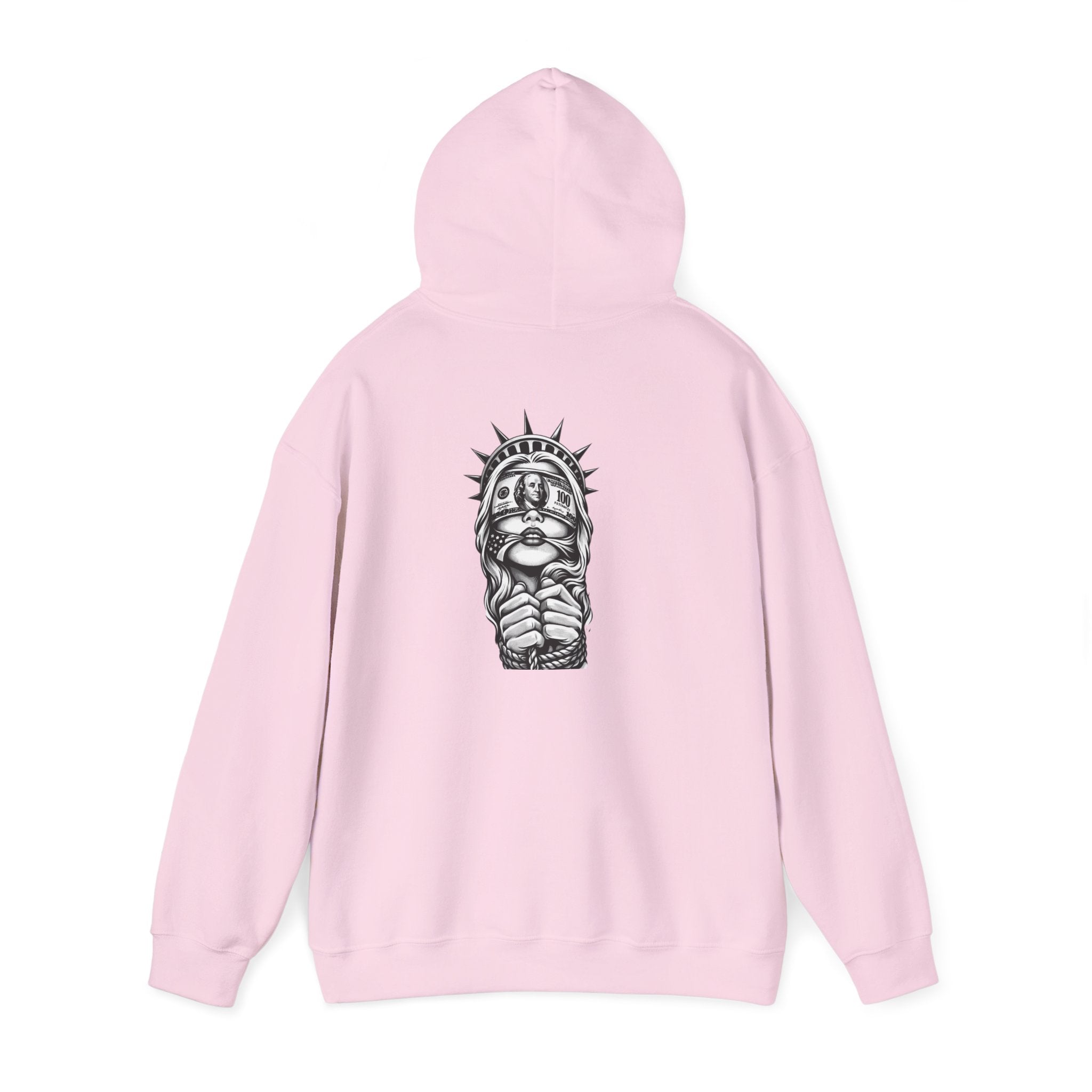 Statue of Liberty Prayer Hands Hoodie — Gothic Liberty Graphic Sweatshirt