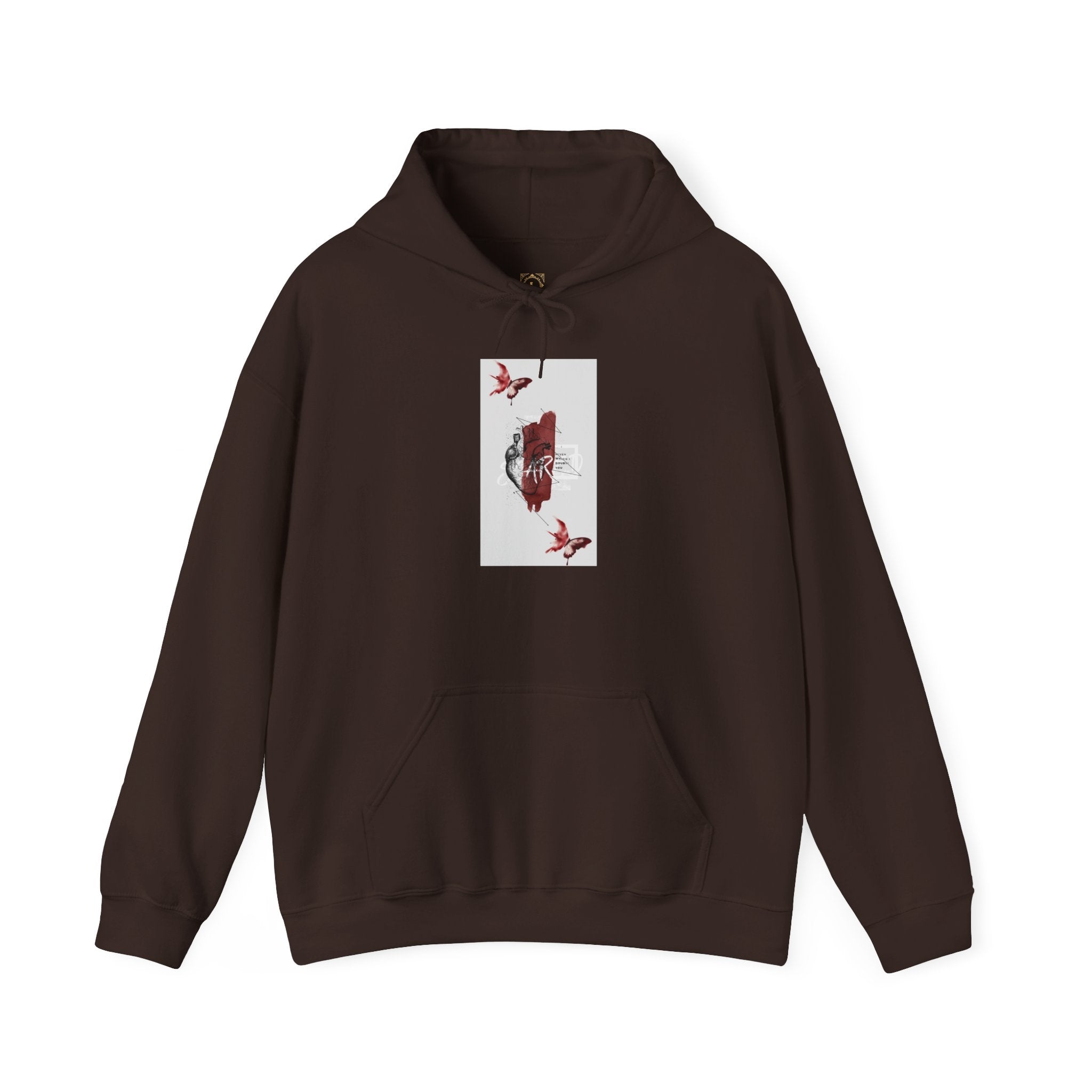 Hoodie — Romantic Red Rose & Butterflies Graphic Hoodie