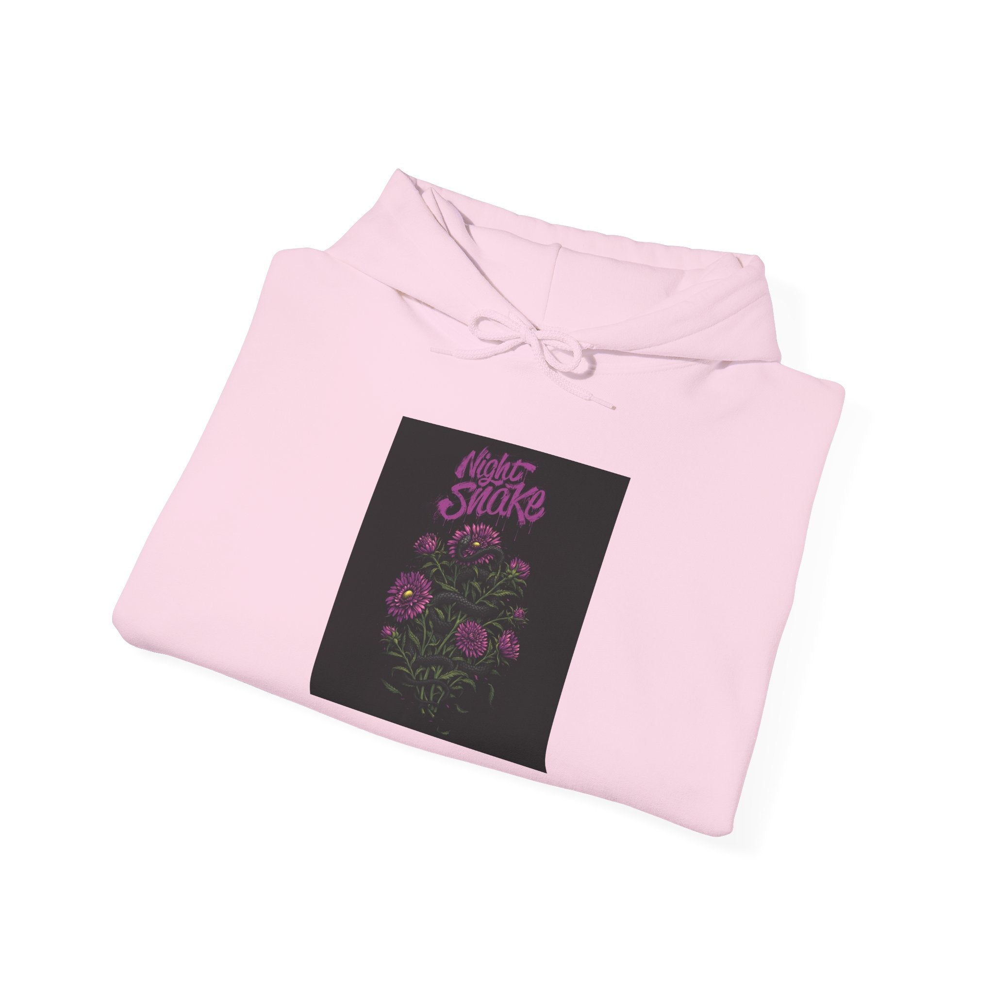 Floral Snake Hoodie — Dark Rose Garden Graphic Sweatshirt