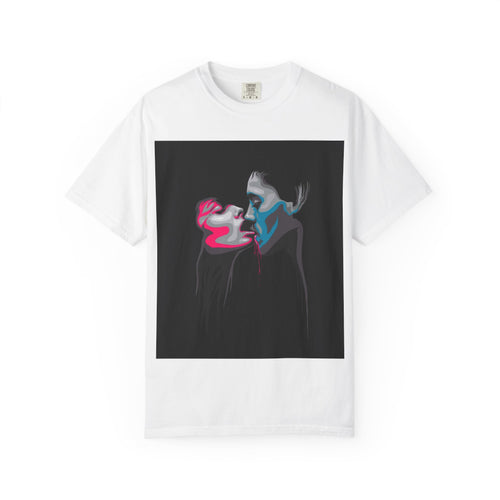 Abstract Neon Kiss T-Shirt — 'Legaciess' Back Logo Graphic Tee
