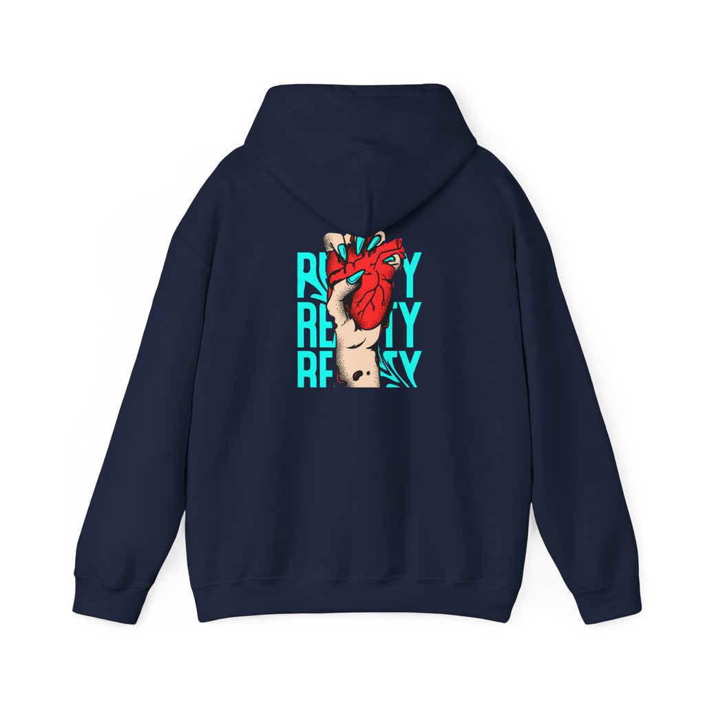 Heart in Hand Hoodie — 'Ready' Graphic Pullover