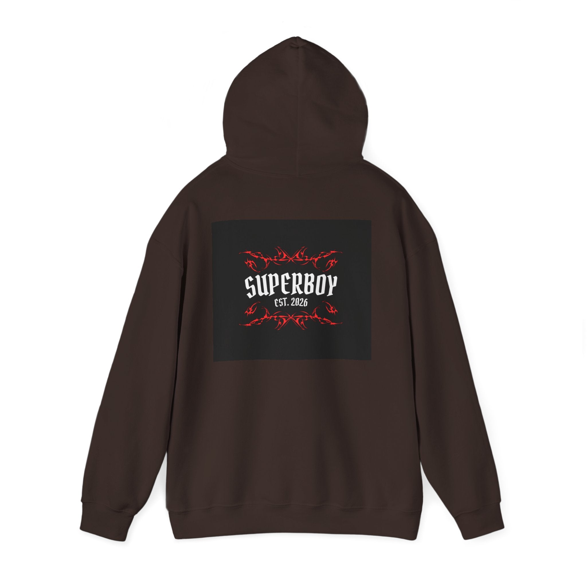 Superboy Hoodie — Vintage Crest 'Superboy Est. 2026' Graphic Pullover