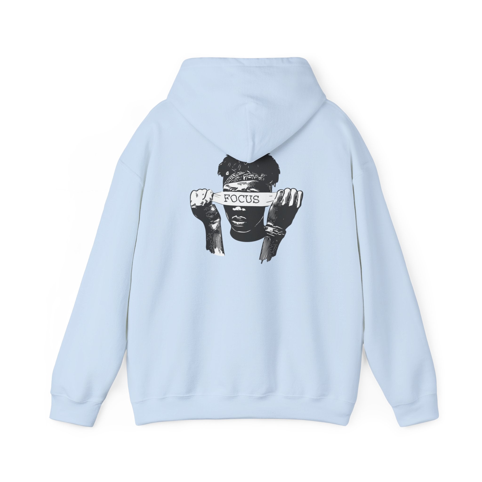 Focus Graphic Hoodie — Monochrome Motivational Streetwear