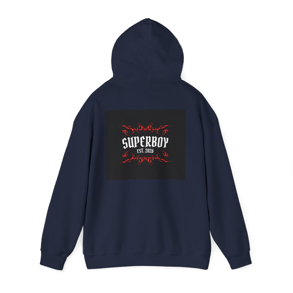 Superboy Hoodie — Vintage Crest 'Superboy Est. 2026' Graphic Pullover