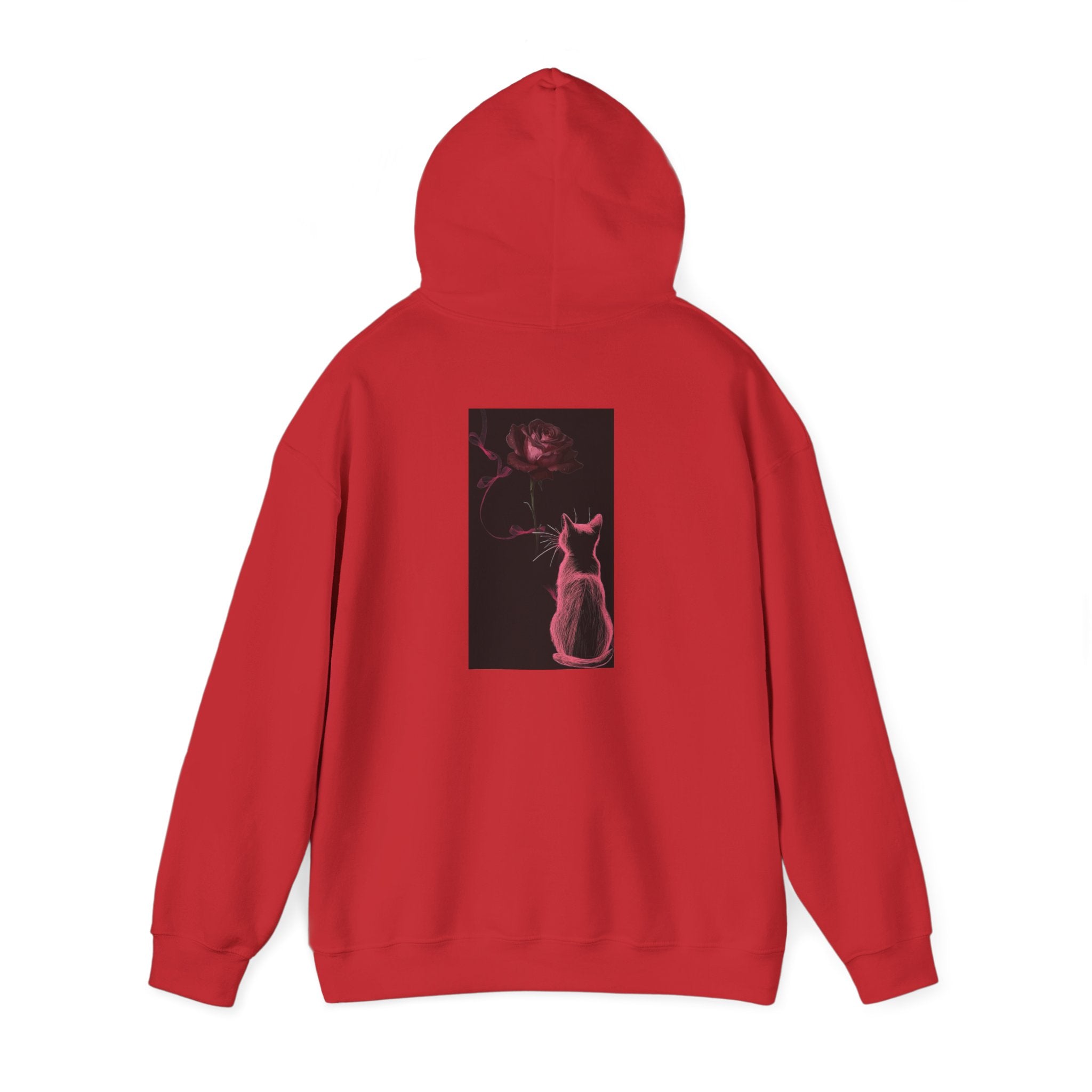 Cat Moonlight Hoodie — Neon Pink Cat Silhouette Sweatshirt
