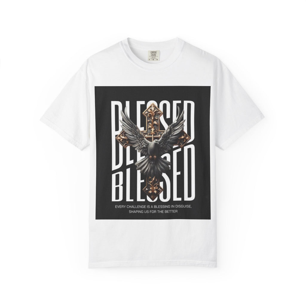 Blessed Dove Graphic T-Shirt — "BLESSED" Faith-Inspired Tee