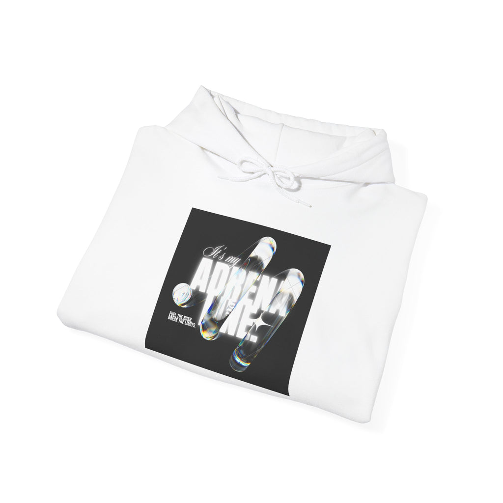 Bubble Text 'Adrenaline' Graphic Hoodie — Urban Streetwear Pullover