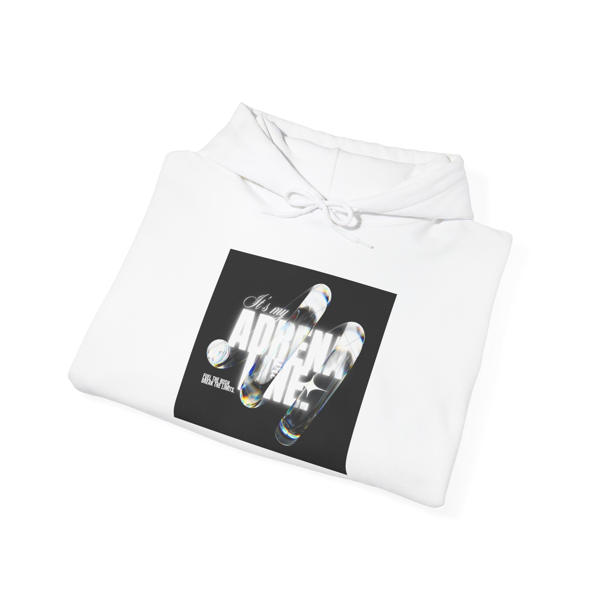 Bubble Text 'Adrenaline' Graphic Hoodie — Urban Streetwear Pullover