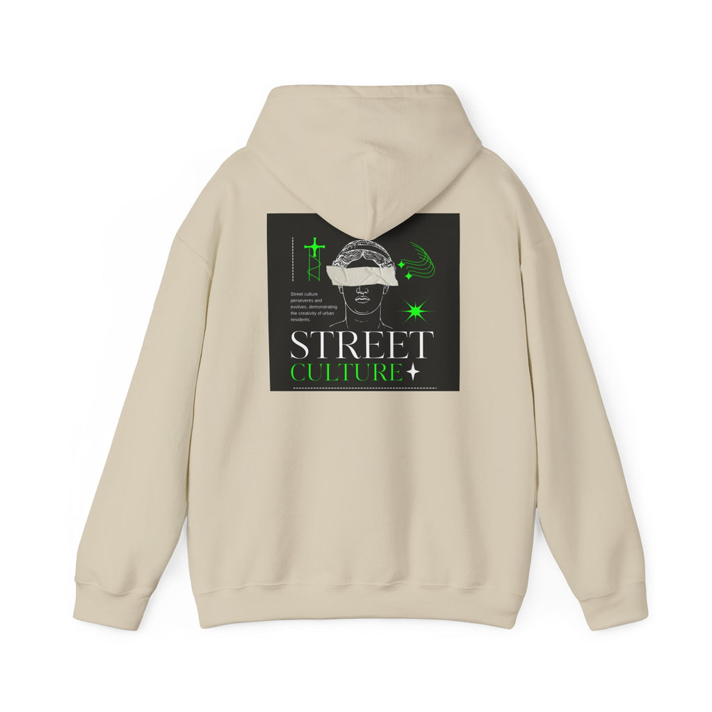 Street Culture Hoodie — Neon Green Graphic Urban Skull Sweatshirt