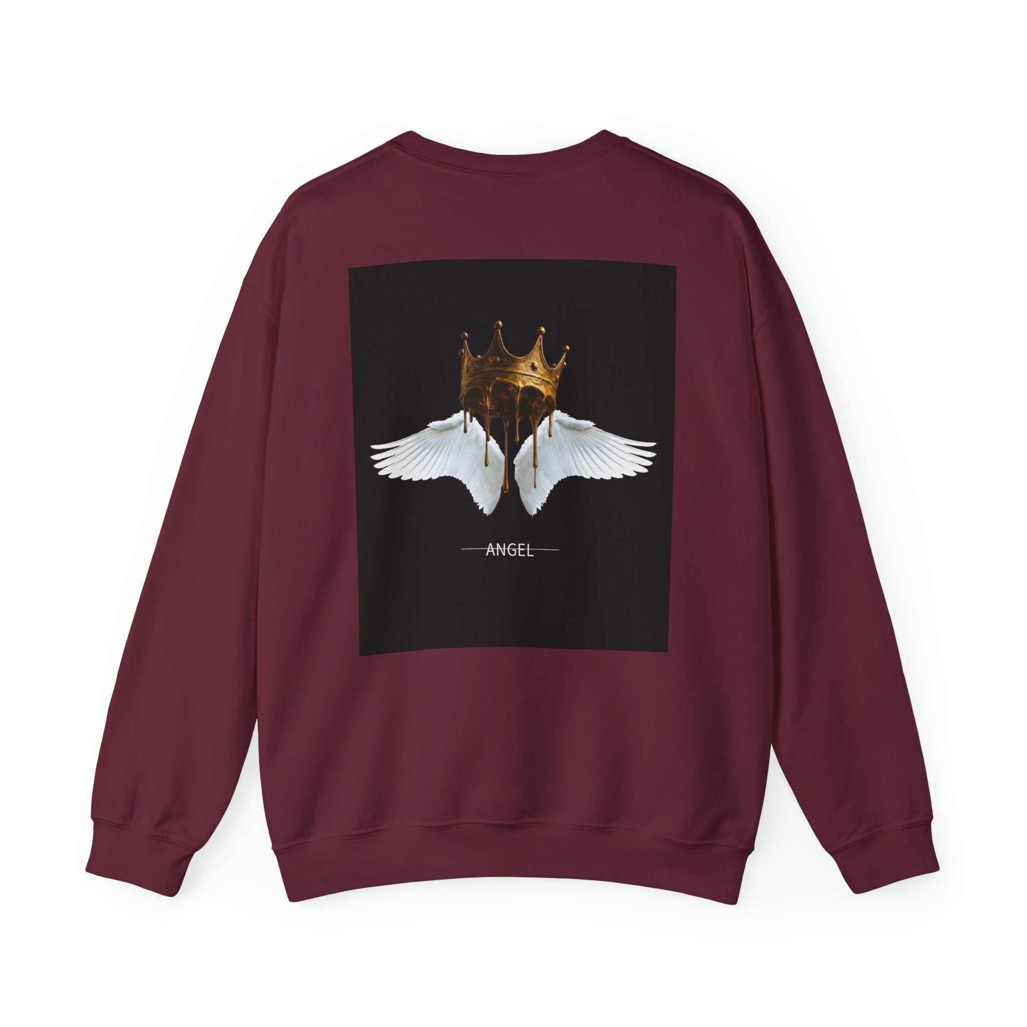 Angel Wings & Dripping Crown Crewneck Sweatshirt