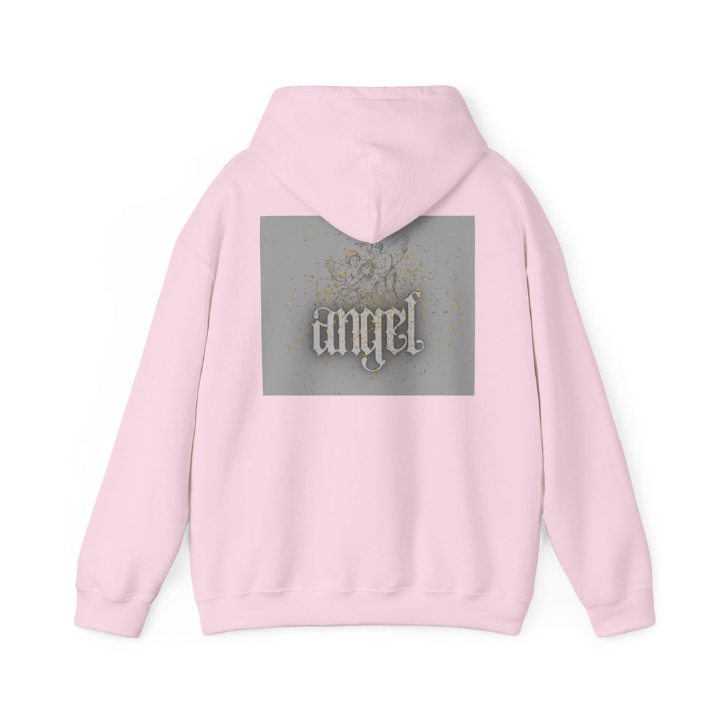 Angel Gothic Hoodie — White Graphic Hooded Sweatshirt